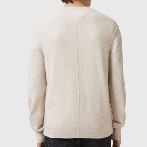 AllSaints Statten Ramskull Oatmeal Crew Neck Jumper